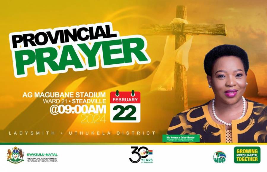 KWAZULU-NATAL PROVINCIAL GOVERNMENT TO HOST ANNUAL PROVINCIAL PRAYER DAY AHEAD OF THE SOPA 2024 ADDRESS