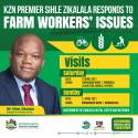 Premier Sihle Zikalala leads feedback sessions with farm dwellers and farm workers.