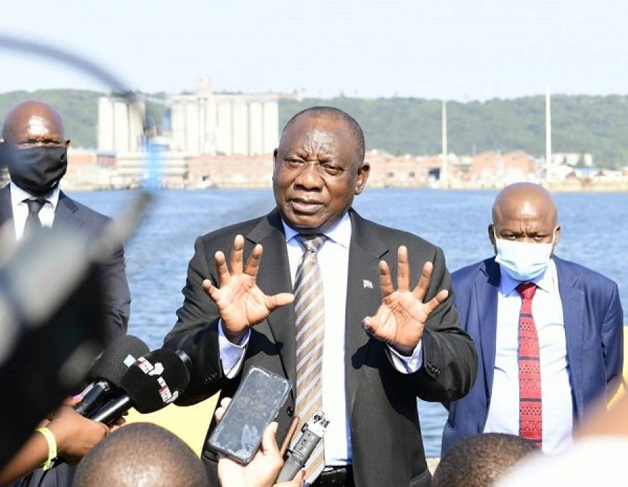 President Cyril Ramaphosa Led An Oversight Visit To The Port Of Durban