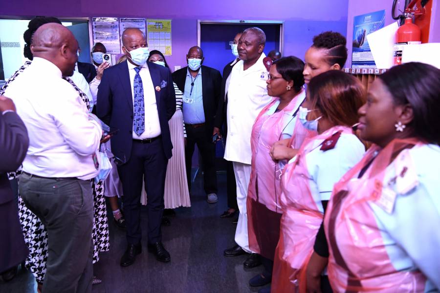 Premier Ntuli and MEC Simelane Address Healthcare Challenges at Prince Mshiyeni Memorial Hospital