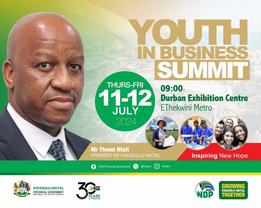 KWAZULU-NATAL PROVINCIAL GOVERNMENT TO HOST A TWO-DAY YOUTH IN BUSINESS SUMMIT