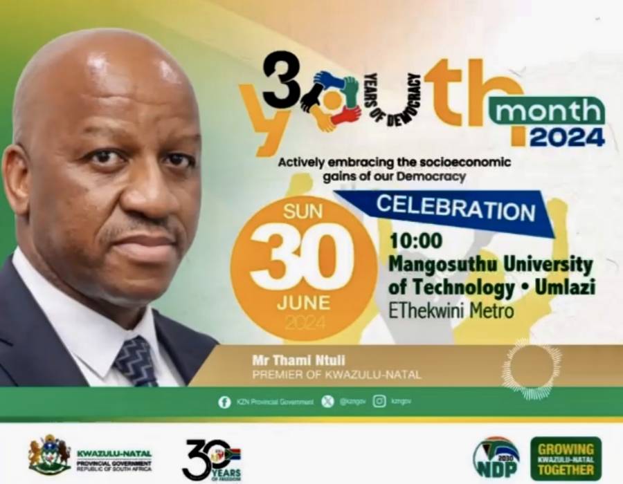 PREMIER NTULI TO ENGAGE WITH YOUTH AT AN EVENTS THAT MARKS THE END OF THE 2024 YOUTH MONTH