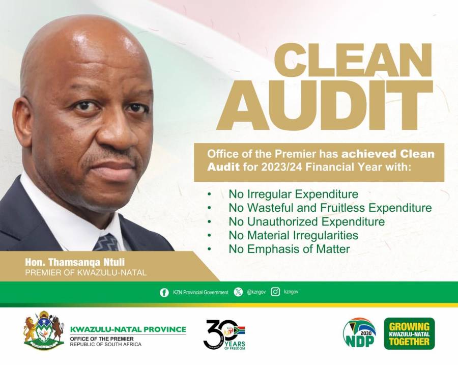Office of the Premier Celebrates Consecutive Clean Audit for 2023/2024 Financial Year